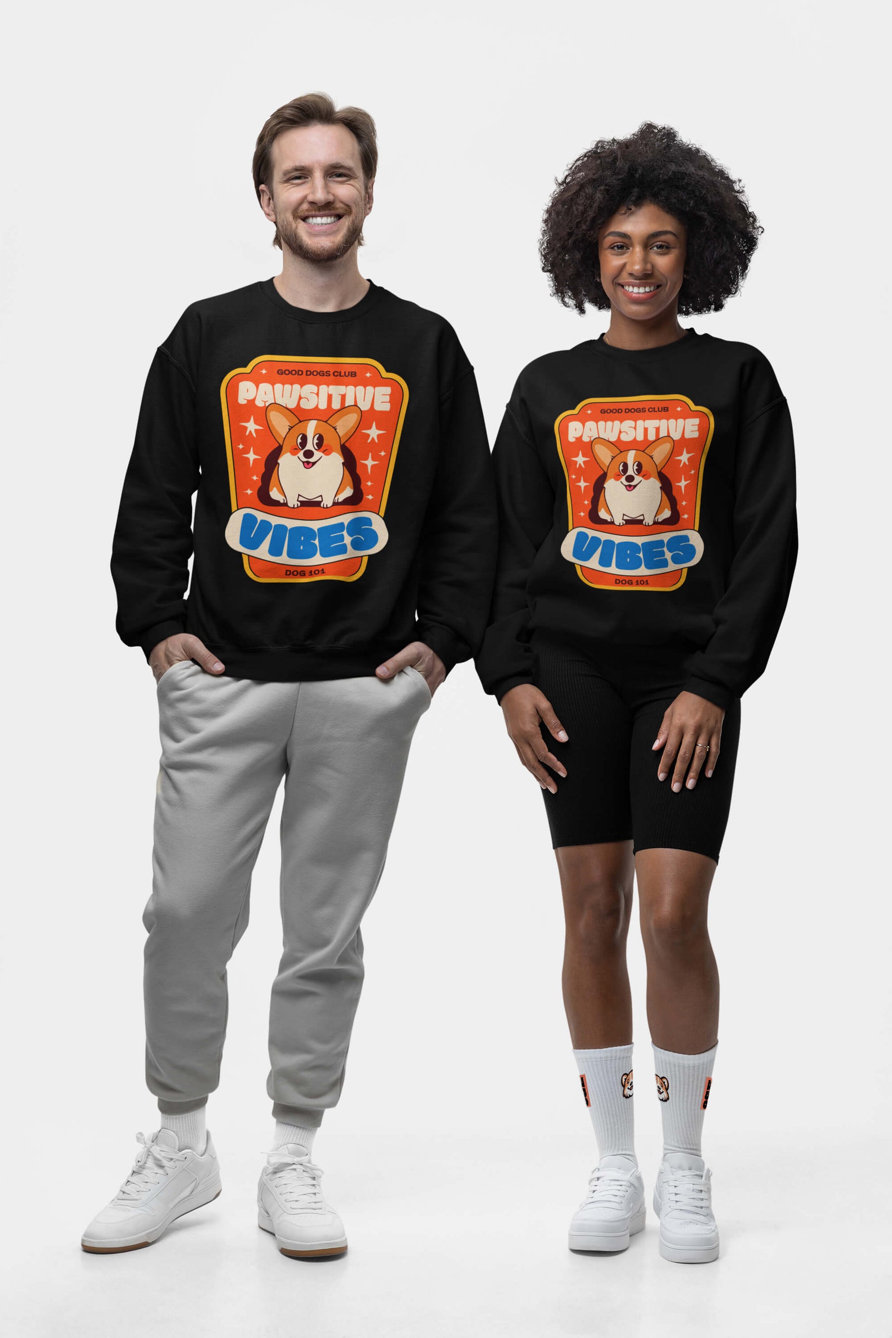 Pawsitive Vibes Corgi Premium Sweatshirt