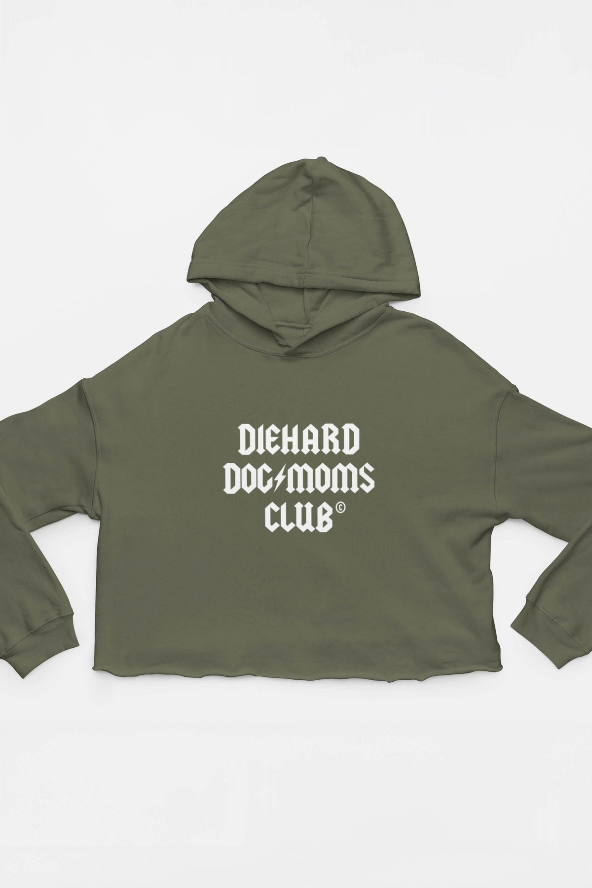 Diehard Dog Moms Club Supreme Crop Hoodie