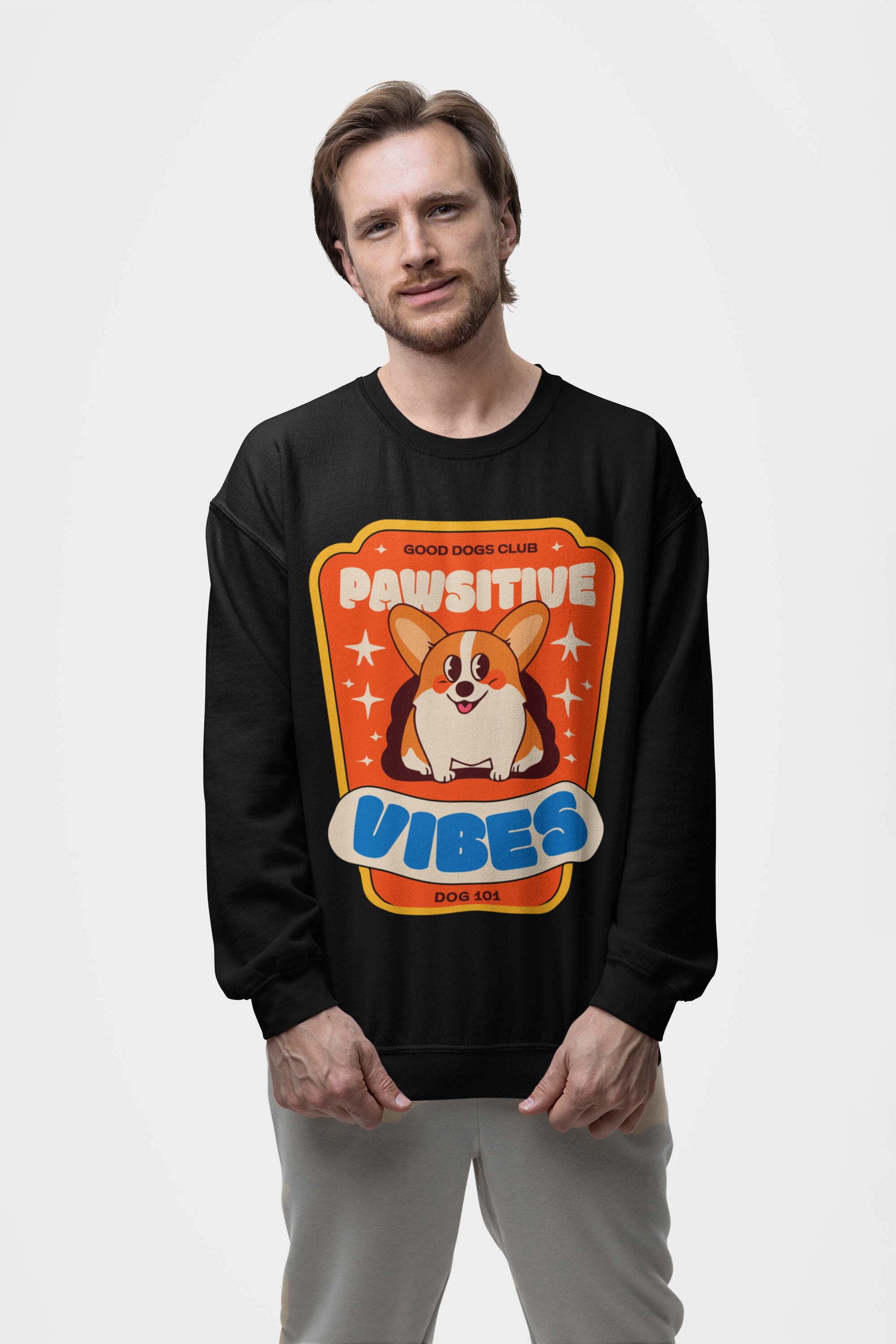 Pawsitive Vibes Corgi Premium Sweatshirt