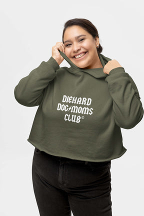 Diehard Dog Moms Club Supreme Crop Hoodie