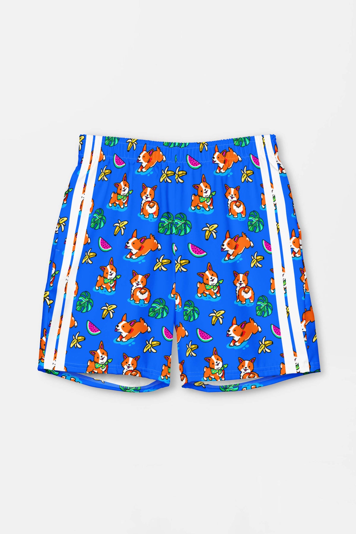 Tropical Corgi Beach Party Premium Swim Shorts