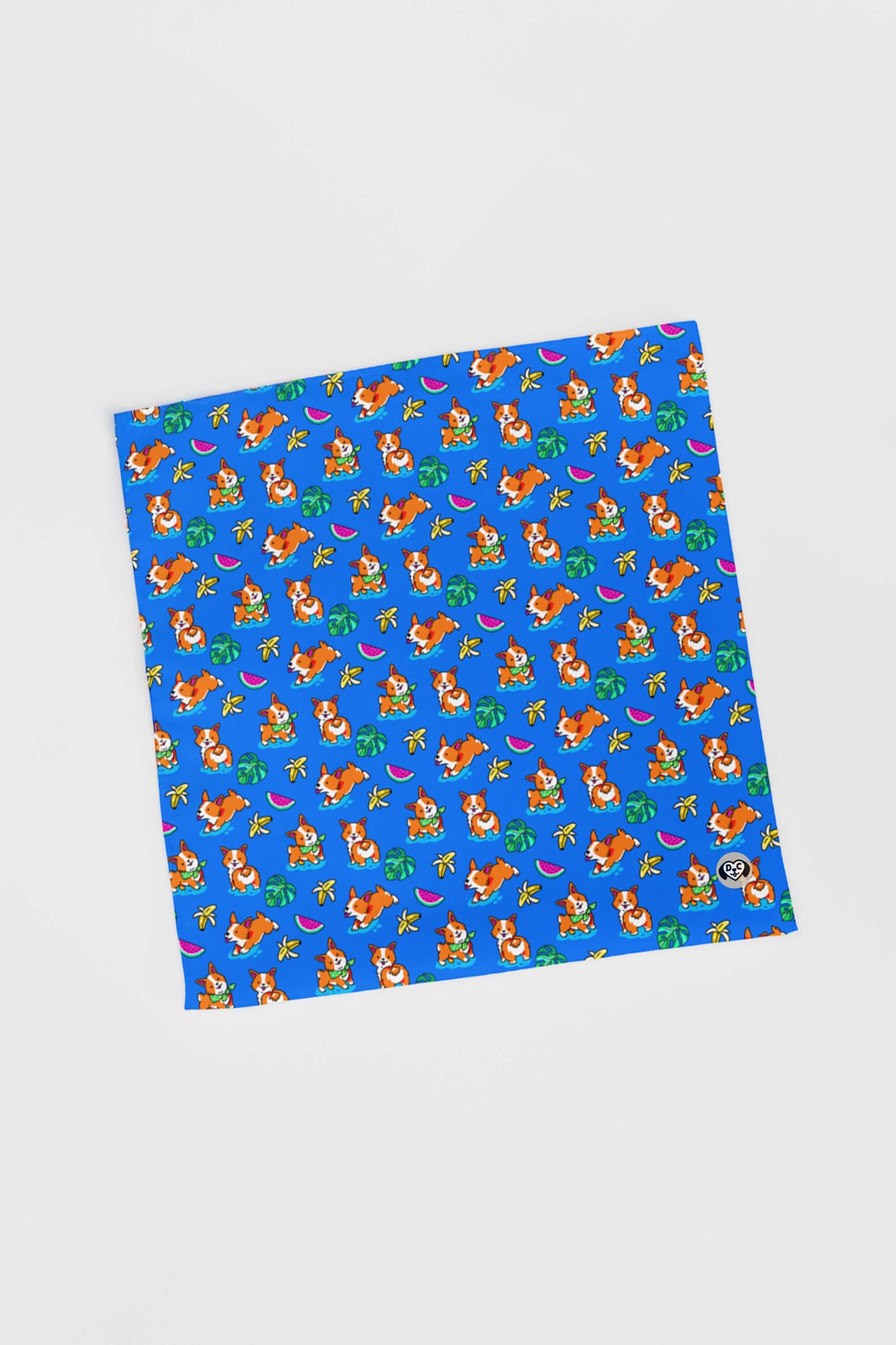 Tropical Corgi Paradise Pet Bandana Blue