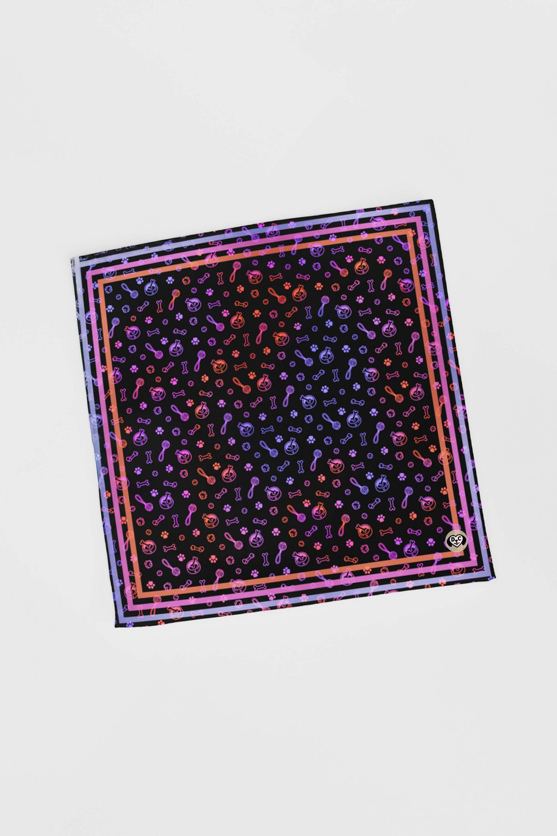 Playful Neon Pet Bandana - Dogloverclothing.com