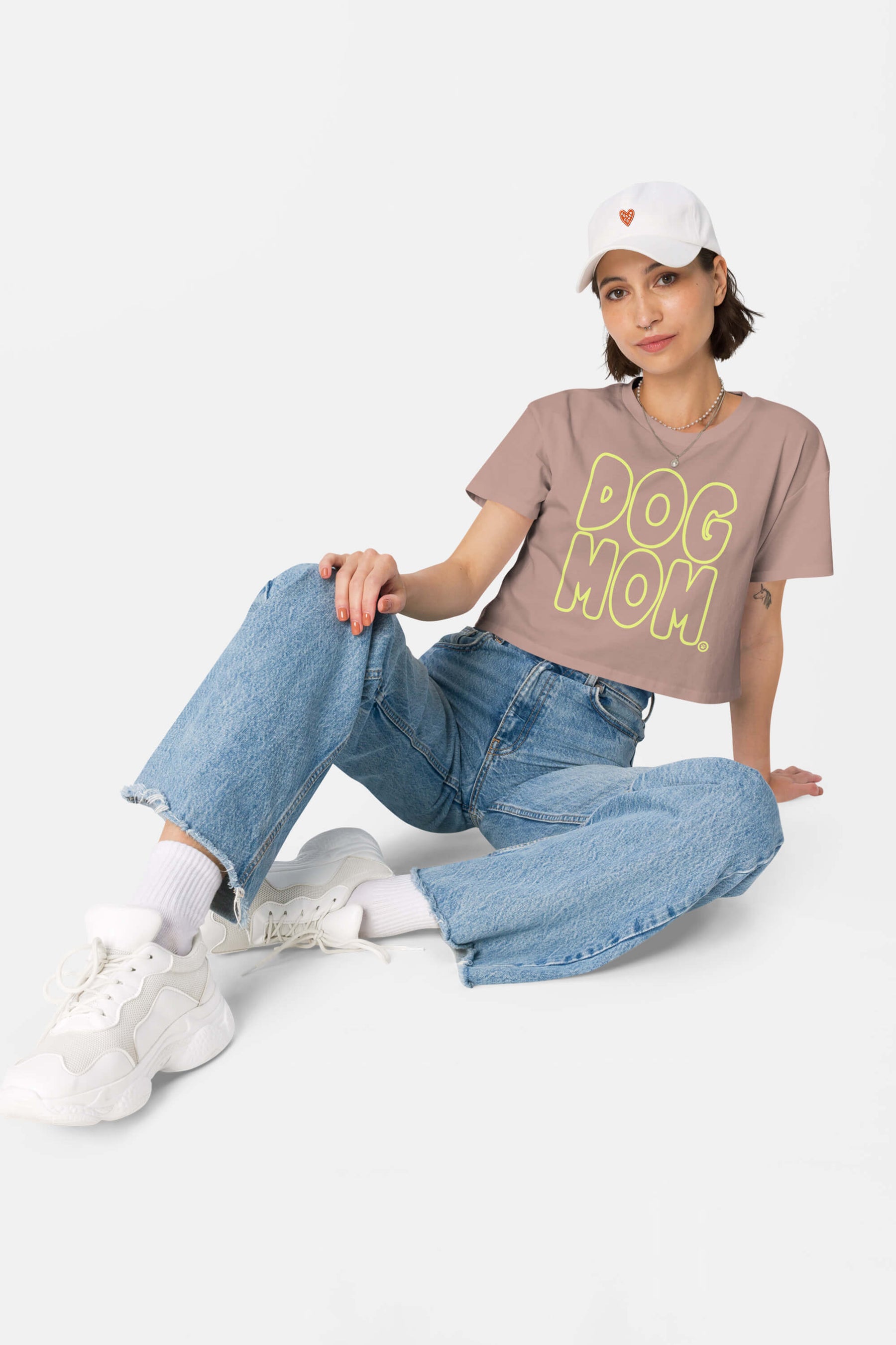 Oversized Dog Mom Crop Top