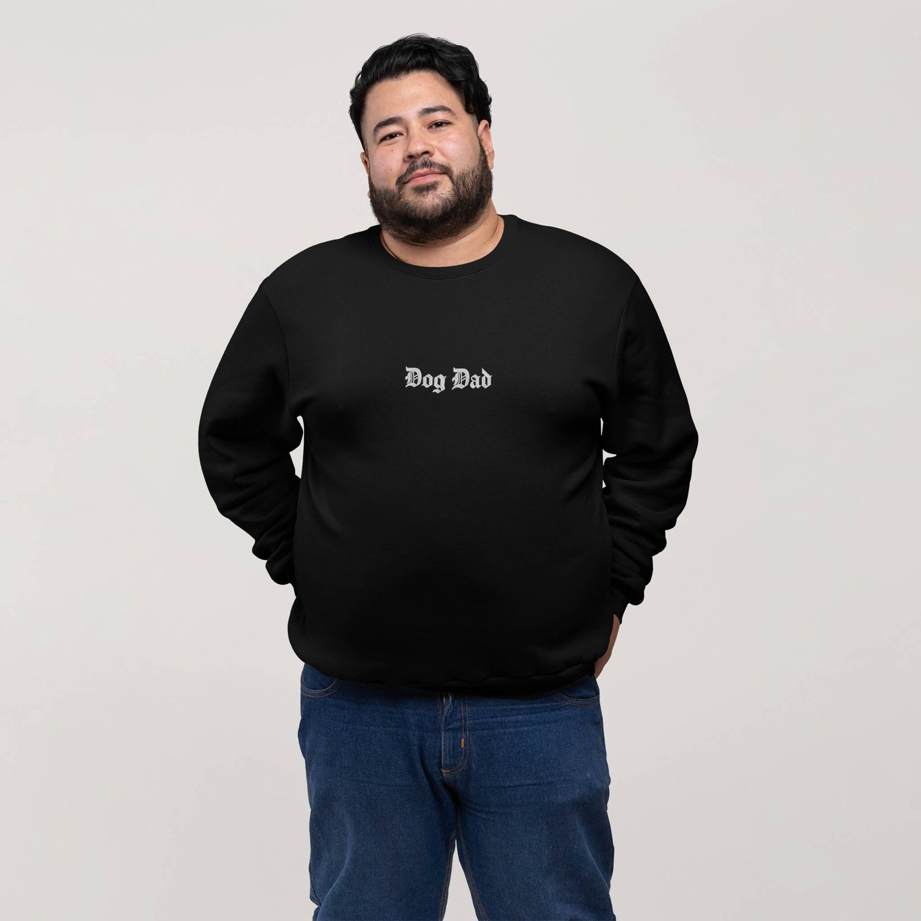 Dog Dad Embroidered Sweater