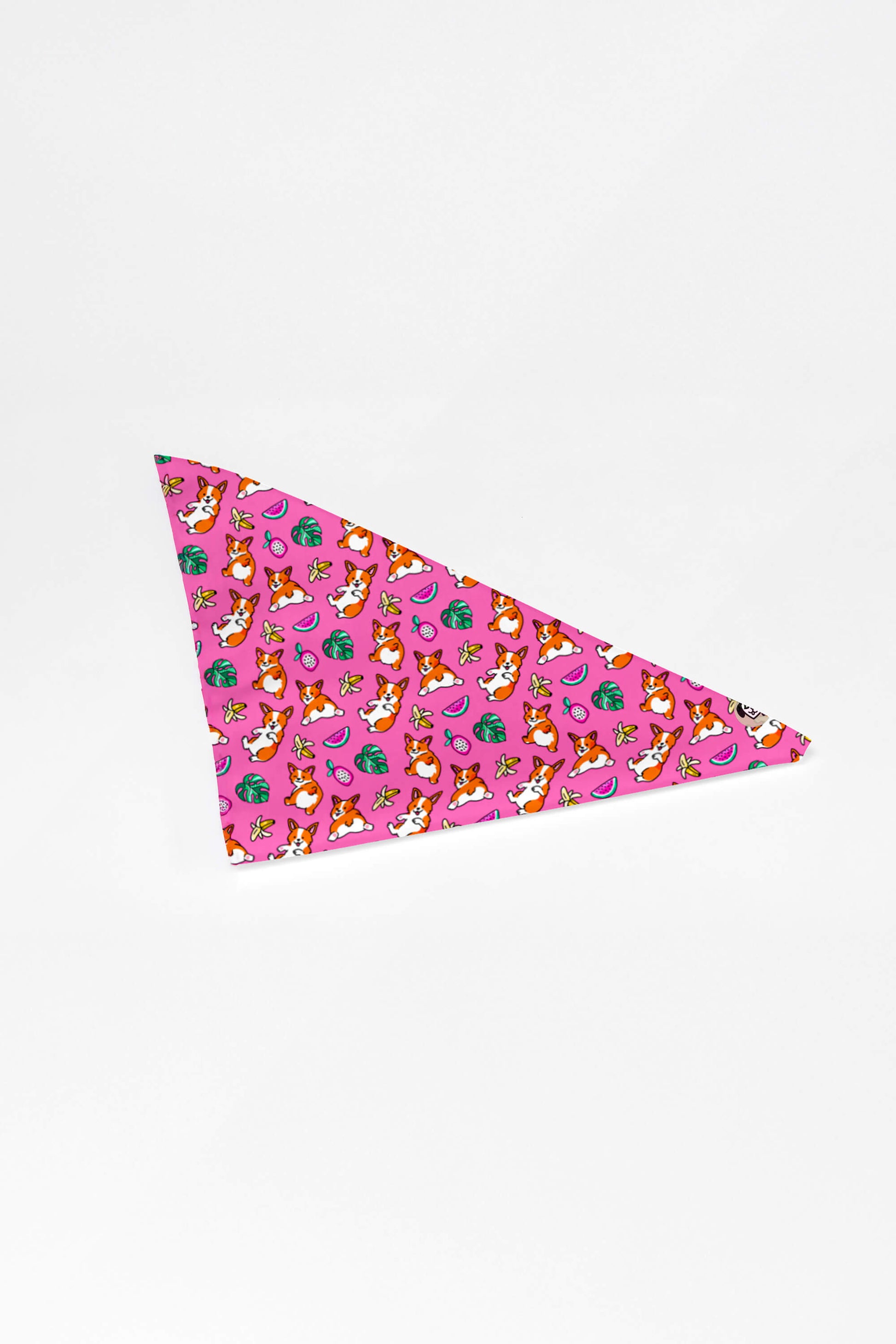 Tropical Corgi Paradise Pet Bandana Pink - Dogloverclothing.com