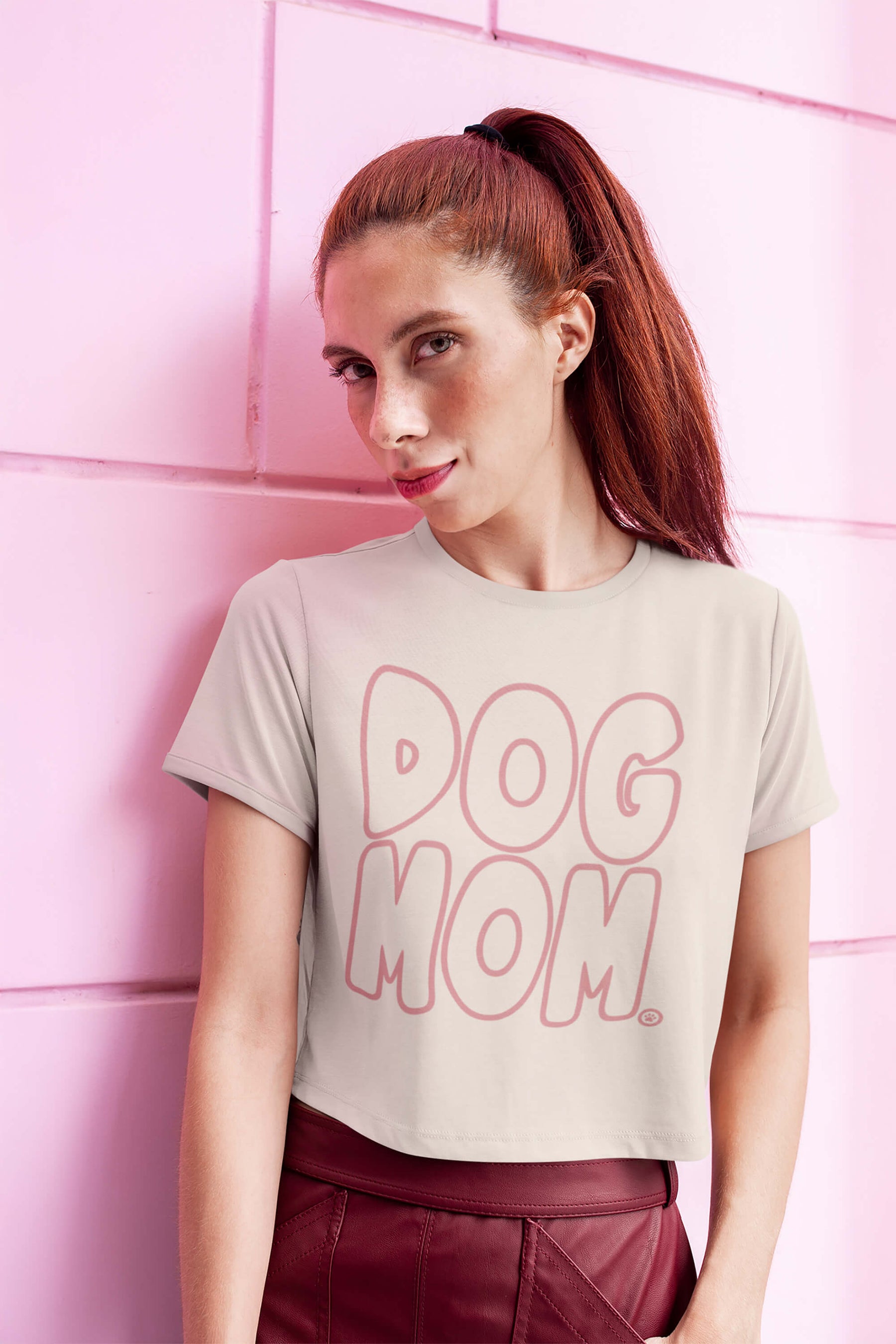 Oversized Dog Mom Crop Top