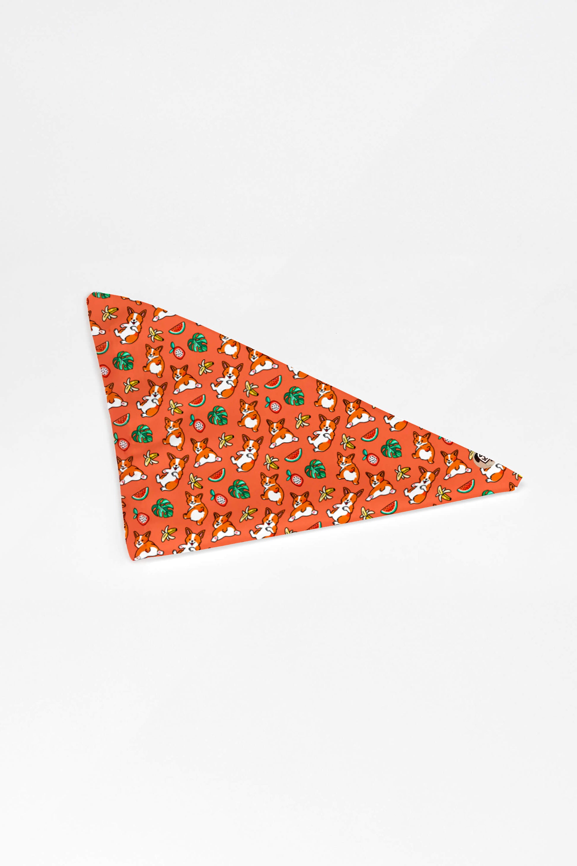 Tropical Corgi Paradise Pet Bandana Orange - Dogloverclothing.com