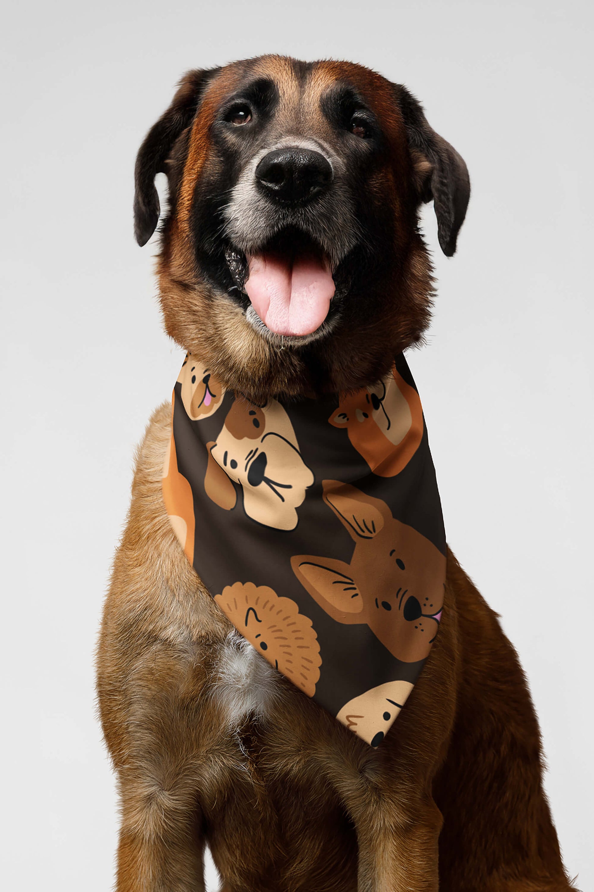 Chocolate Furry Friends Pet Bandana - Dogloverclothing.com