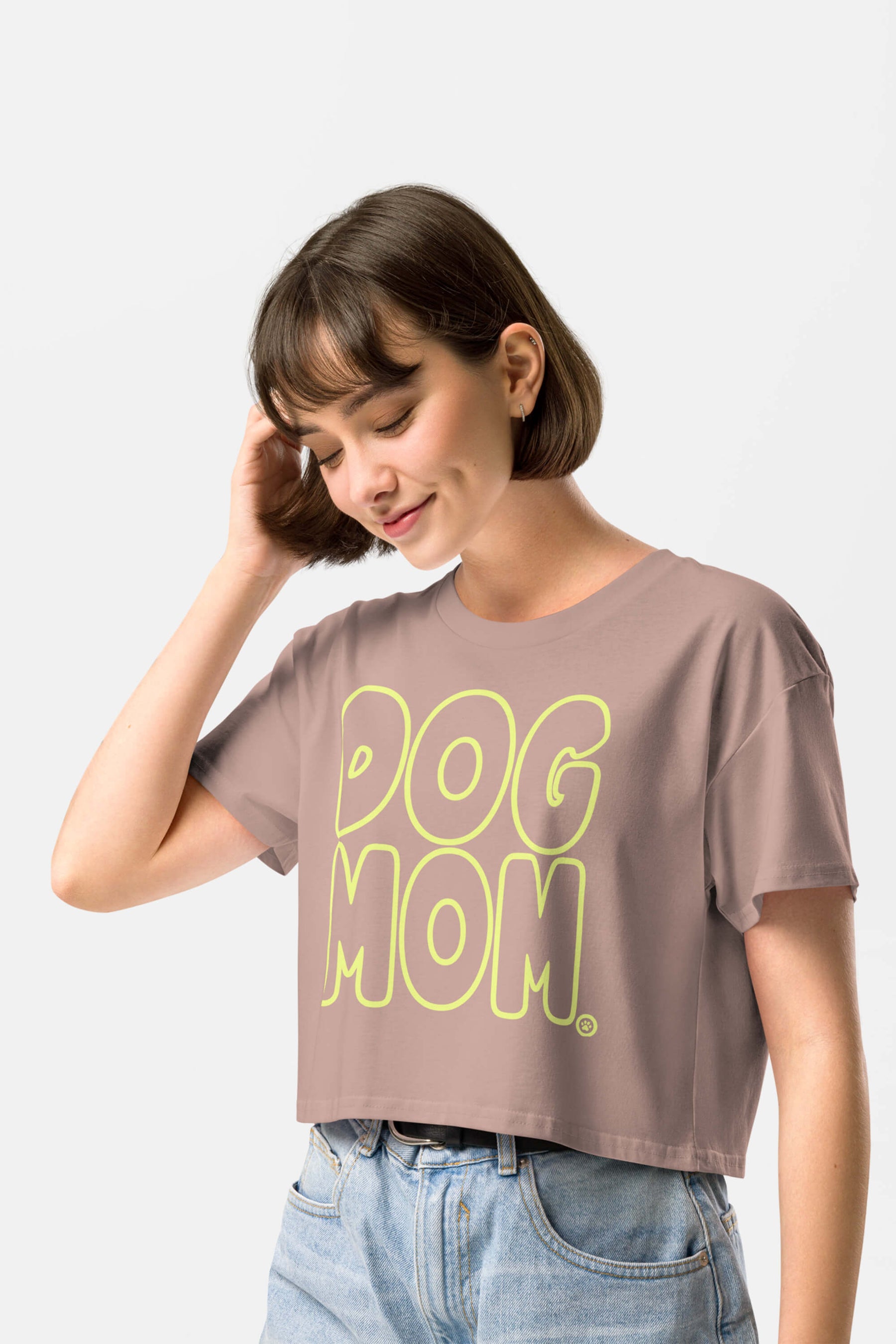 Oversized Dog Mom Crop Top