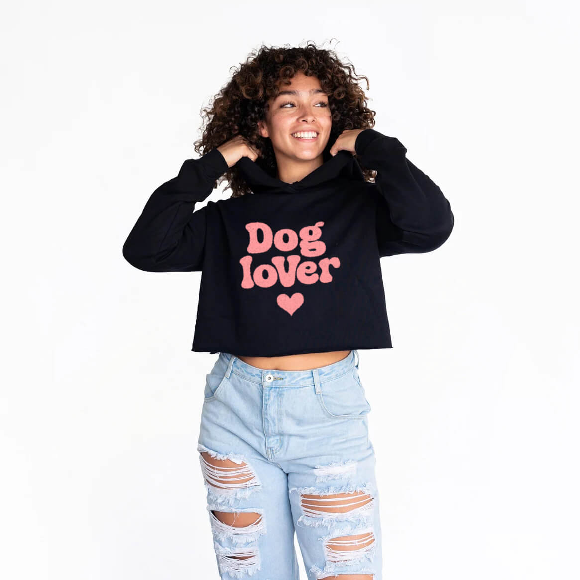 Dog-Lover Crop Hoodie