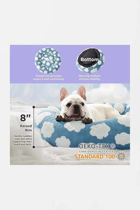 Super Soft Cloud Dog Bed 30", Plush & Anti Slip Bottom