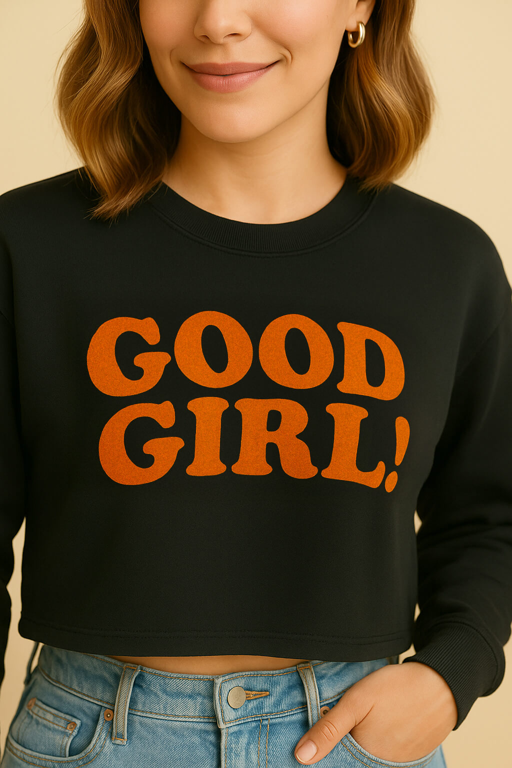 Good Girl Premium Crop Sweatshirt