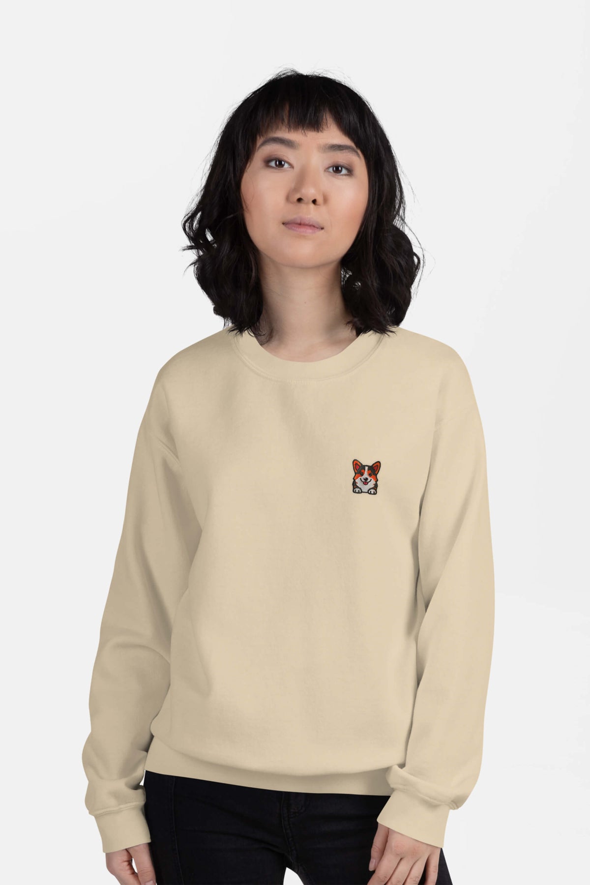 Premium Tricolor Corgi Pocket Pal Unisex Sweatshirt