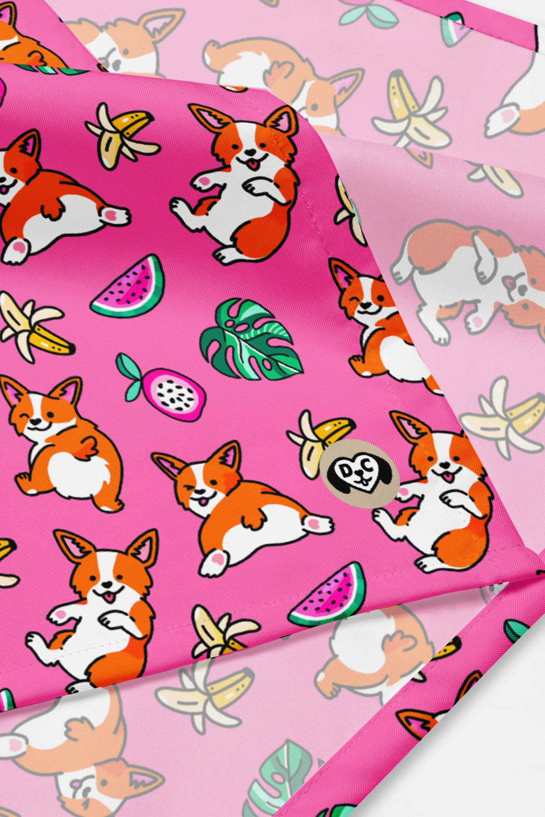 Tropical Corgi Paradise Pet Bandana Pink