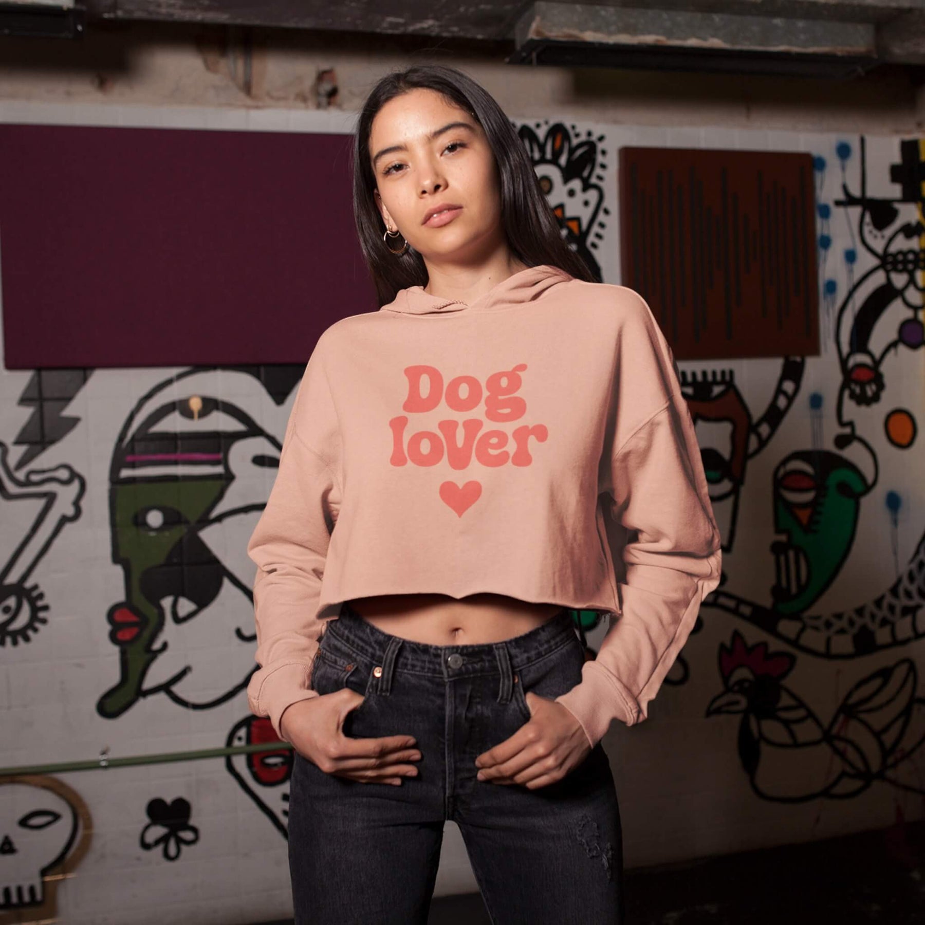 Dog-Lover Crop Hoodie