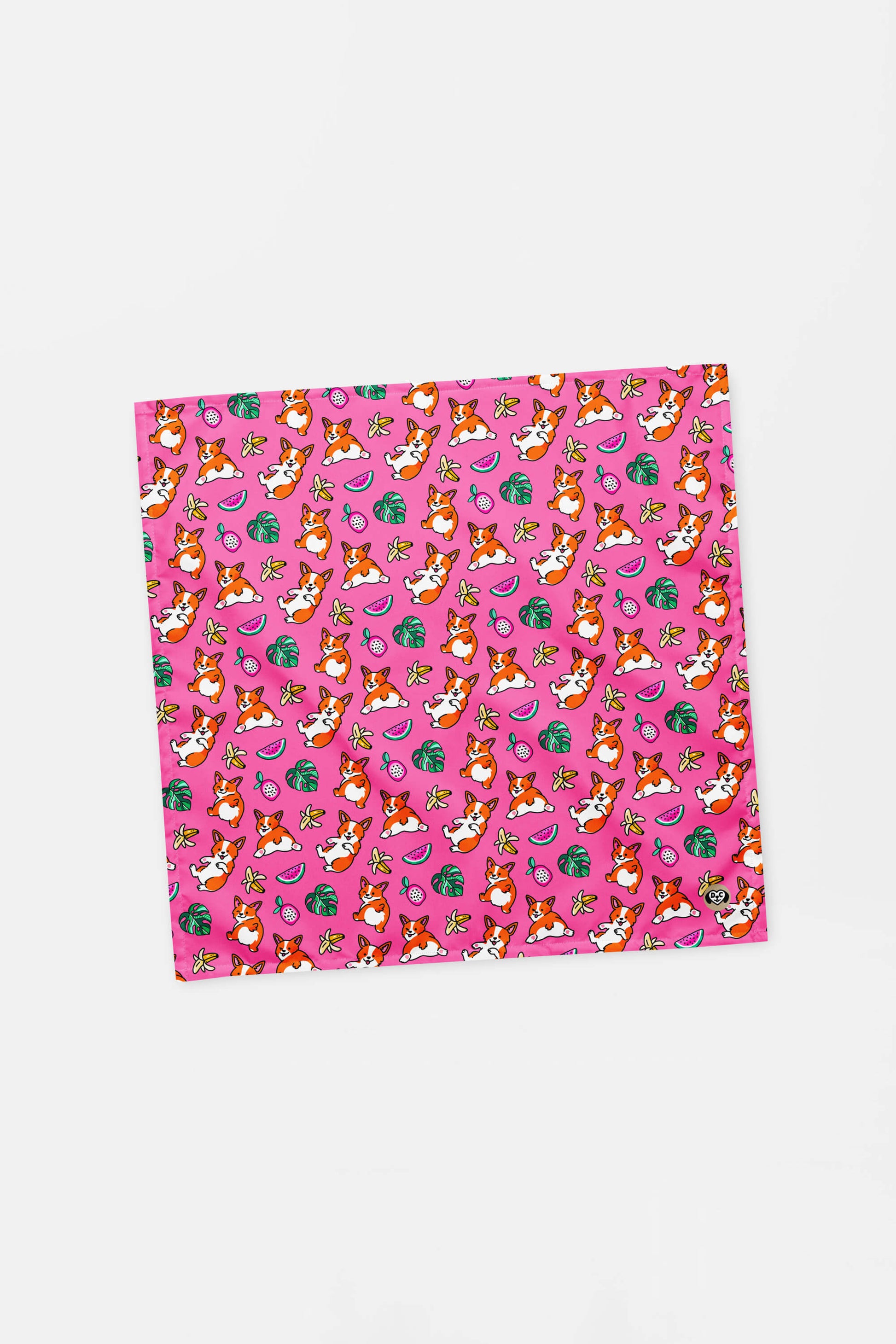 Tropical Corgi Paradise Pet Bandana Pink - Dogloverclothing.com