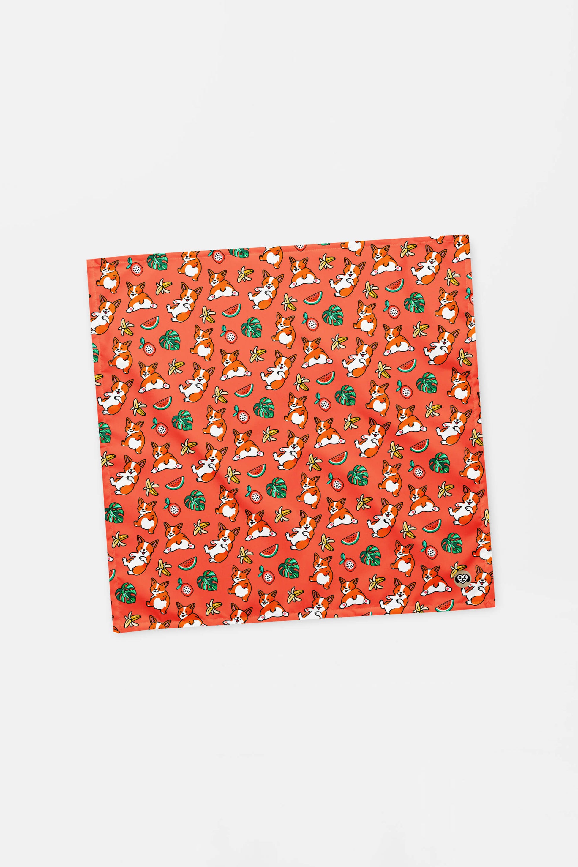 Tropical Corgi Paradise Pet Bandana Orange - Dogloverclothing.com