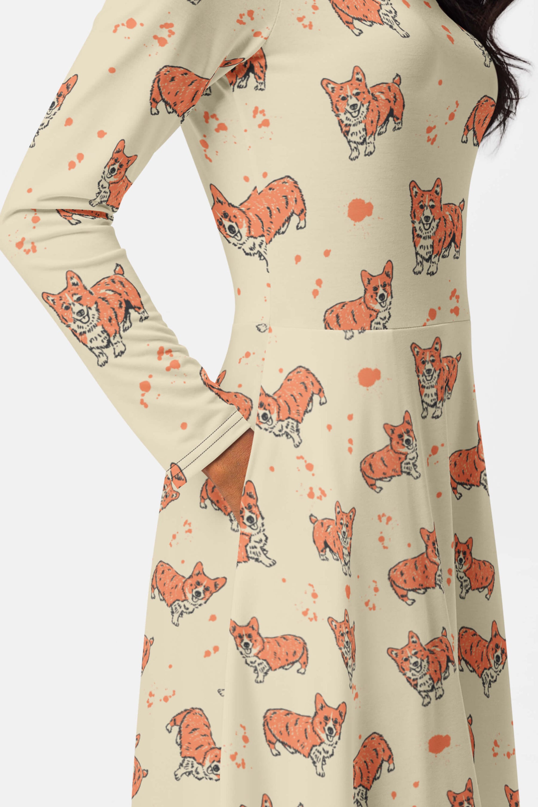 Corgi print dress hotsell