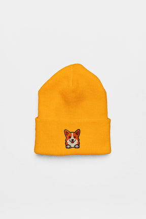 Cozy Corgi Patch Beanie