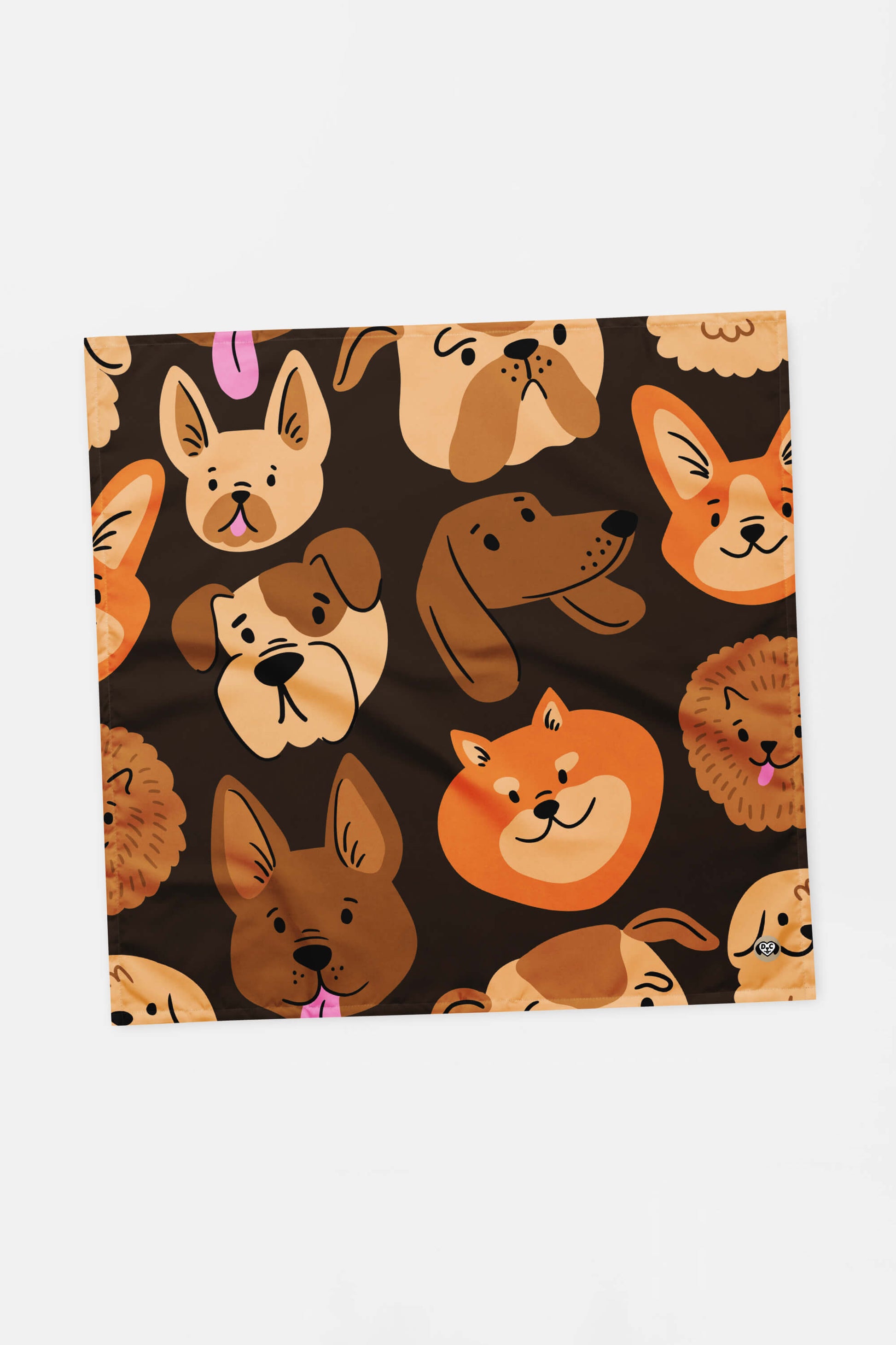 Chocolate Furry Friends Pet Bandana - Dogloverclothing.com