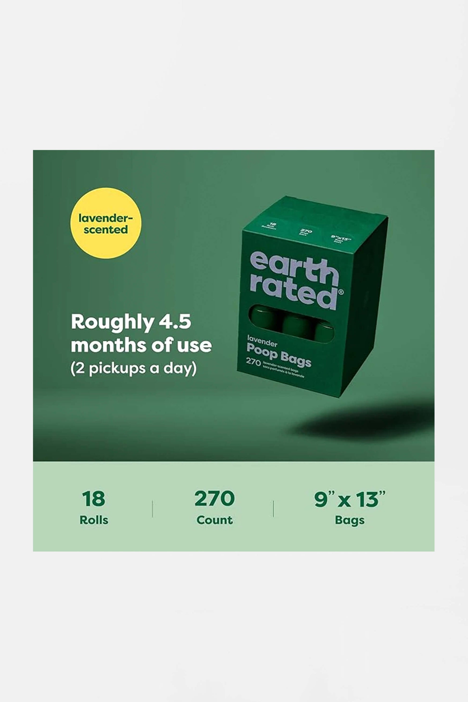 Extra Thick Earth Rated Poop Bags (Lavender Scented), 270 Count - Dogloverclothing.com