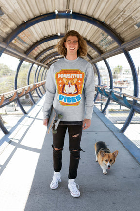 Pawsitive Vibes Corgi Premium Sweatshirt