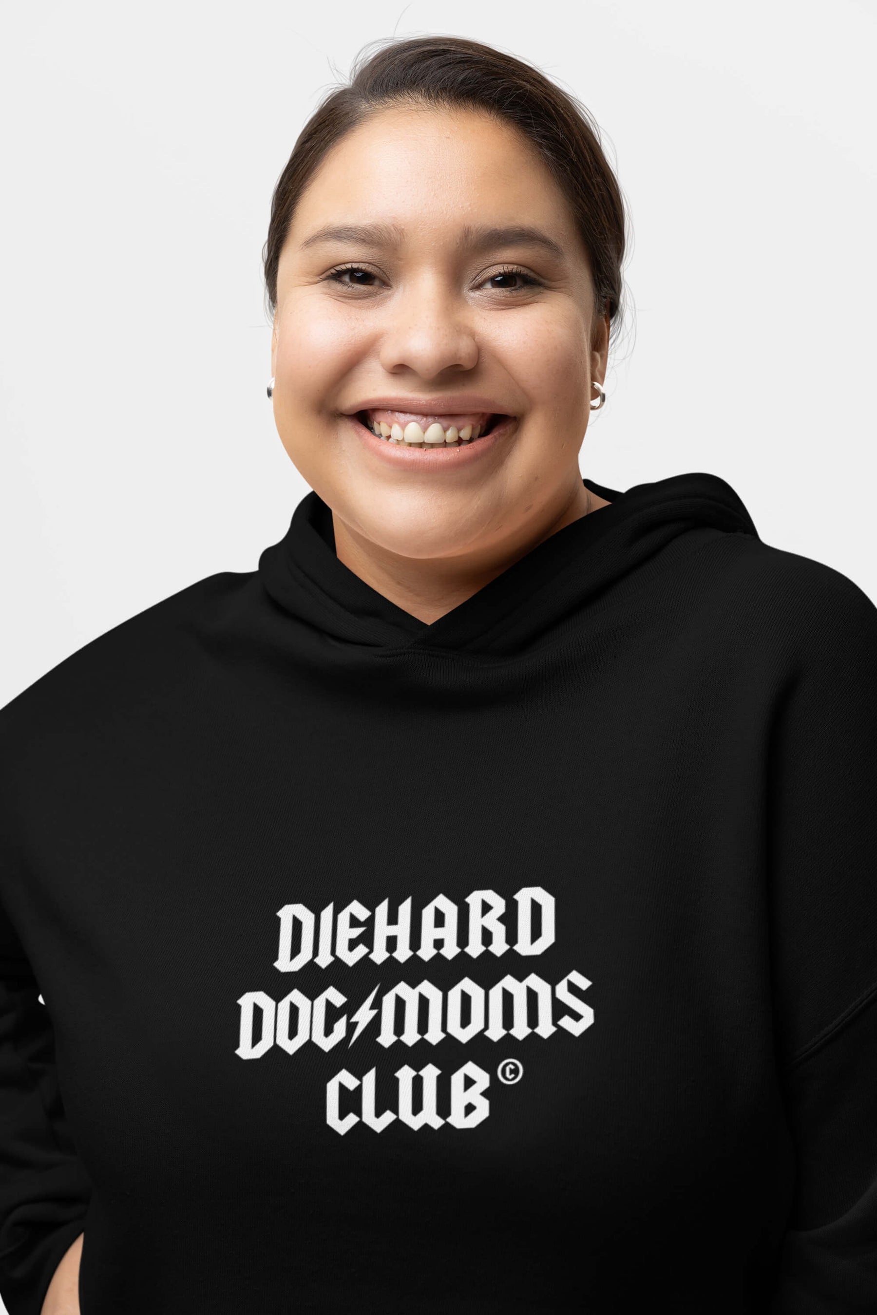 Diehard Dog Moms Club Supreme Crop Hoodie