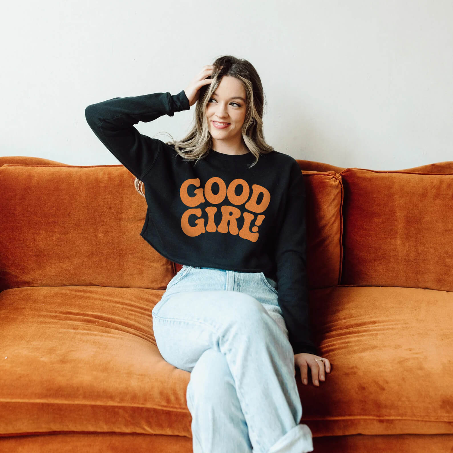 Good Girl Crop Sweatshirt - Dogloverclothing.com